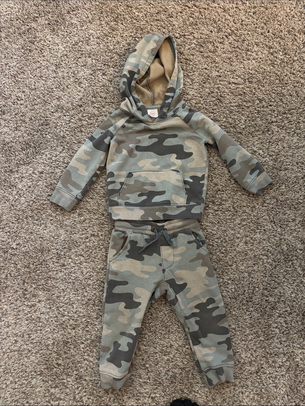 Kids Camo Hoodie & Jogger Set - Green Camo Wonder Nation